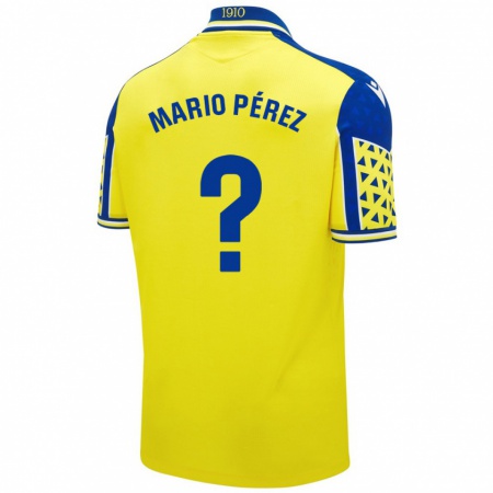 Kandiny Gyermek Mario Pérez #0 Sárga Kék Hazai Jersey 2024/25 Mez Póló Ing