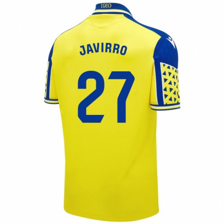 Kandiny Gyermek Javirro #27 Sárga Kék Hazai Jersey 2024/25 Mez Póló Ing