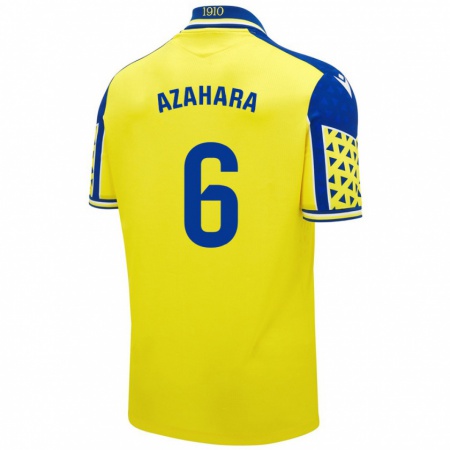 Kandiny Gyermek Azahara #6 Sárga Kék Hazai Jersey 2024/25 Mez Póló Ing