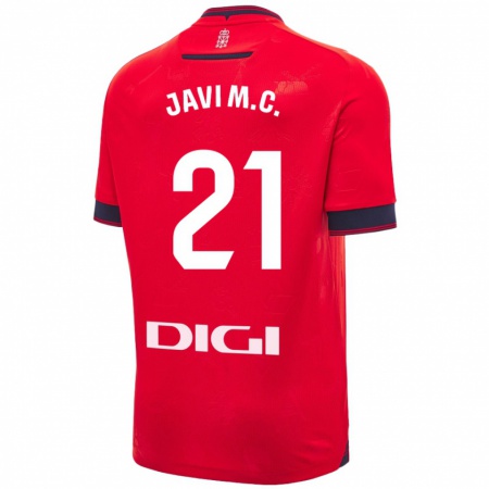 Kandiny Gyermek Javi Martínez #21 Piros Fehér Hazai Jersey 2024/25 Mez Póló Ing