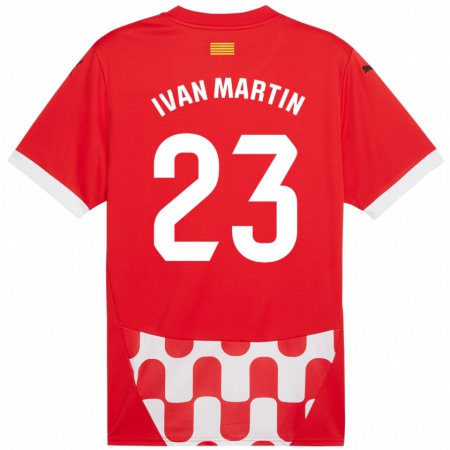 Kandiny Gyermek Iván Martín #23 Piros Fehér Hazai Jersey 2024/25 Mez Póló Ing