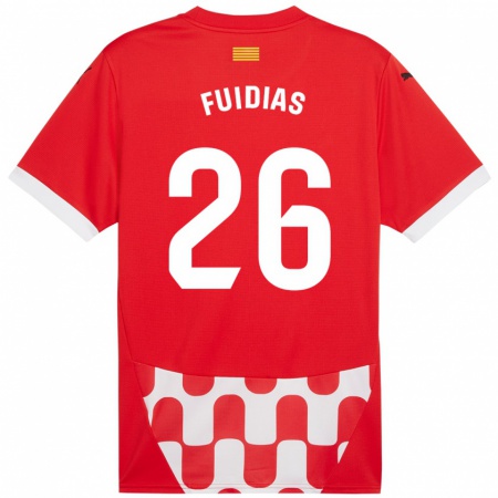 Kandiny Gyermek Toni Fuidias #26 Piros Fehér Hazai Jersey 2024/25 Mez Póló Ing