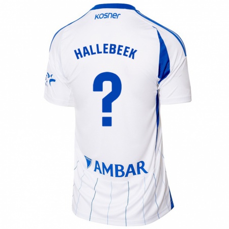 Kandiny Gyermek Boaz Hallebeek #0 Piros Fehér Hazai Jersey 2024/25 Mez Póló Ing