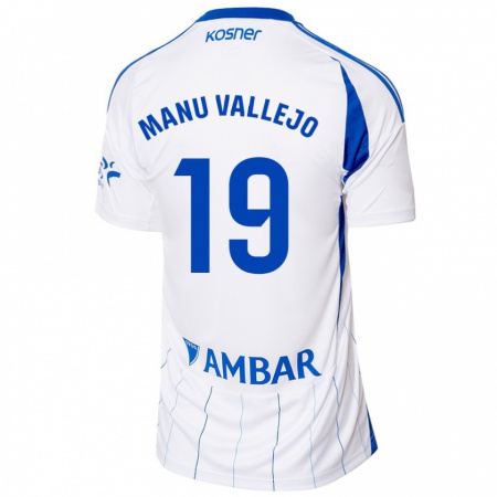 Kandiny Gyermek Manu Vallejo #19 Piros Fehér Hazai Jersey 2024/25 Mez Póló Ing