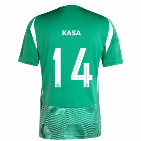 Kandiny Gyermek Lior Kasa #14 Zöld Fehér Hazai Jersey 2024/25 Mez Póló Ing