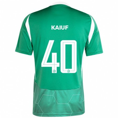 Kandiny Gyermek Sharif Kaiuf #40 Zöld Fehér Hazai Jersey 2024/25 Mez Póló Ing