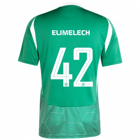 Kandiny Gyermek Roey Elimelech #42 Zöld Fehér Hazai Jersey 2024/25 Mez Póló Ing