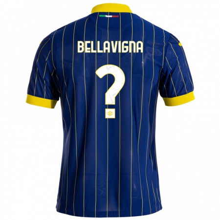 Kandiny Gyermek Marco Bellavigna #0 Kék Sárga Hazai Jersey 2024/25 Mez Póló Ing