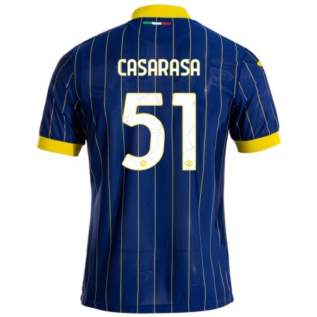 Kandiny Gyermek Asia Casarasa #51 Kék Sárga Hazai Jersey 2024/25 Mez Póló Ing