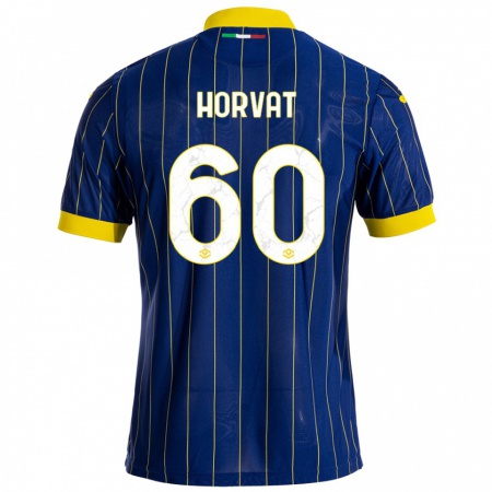 Kandiny Gyermek Mihaela Horvat #60 Kék Sárga Hazai Jersey 2024/25 Mez Póló Ing