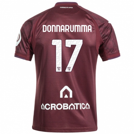 Kandiny Gyermek Antonio Donnarumma #17 Barna Fehér Hazai Jersey 2024/25 Mez Póló Ing