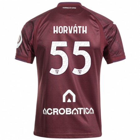 Kandiny Gyermek Krisztofer Horváth #55 Barna Fehér Hazai Jersey 2024/25 Mez Póló Ing