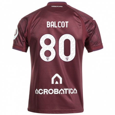 Kandiny Gyermek Côme Bianay Balcot #80 Barna Fehér Hazai Jersey 2024/25 Mez Póló Ing