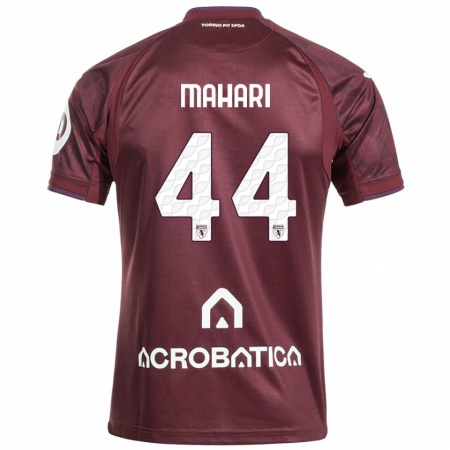 Kandiny Gyermek Efdon Mahari #44 Barna Fehér Hazai Jersey 2024/25 Mez Póló Ing