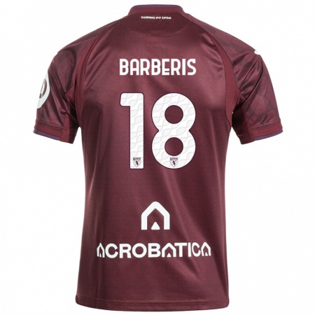 Kandiny Gyermek Laura Barberis #18 Barna Fehér Hazai Jersey 2024/25 Mez Póló Ing