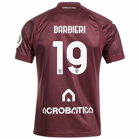 Kandiny Gyermek Raffaella Barbieri #19 Barna Fehér Hazai Jersey 2024/25 Mez Póló Ing