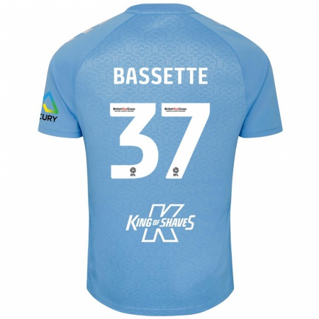 Kandiny Gyermek Norman Bassette #37 Kék Fehér Hazai Jersey 2024/25 Mez Póló Ing