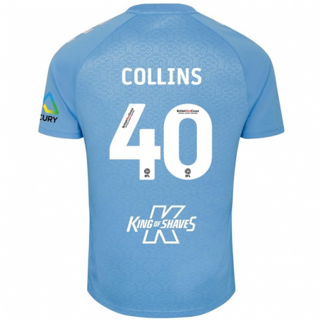 Kandiny Gyermek Brad Collins #40 Kék Fehér Hazai Jersey 2024/25 Mez Póló Ing