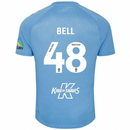 Kandiny Gyermek Luke Bell #48 Kék Fehér Hazai Jersey 2024/25 Mez Póló Ing