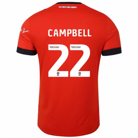 Kandiny Gyermek Allan Campbell #22 Narancssárga Fekete Hazai Jersey 2024/25 Mez Póló Ing