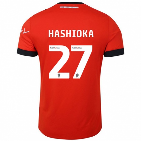 Kandiny Gyermek Daiki Hashioka #27 Narancssárga Fekete Hazai Jersey 2024/25 Mez Póló Ing