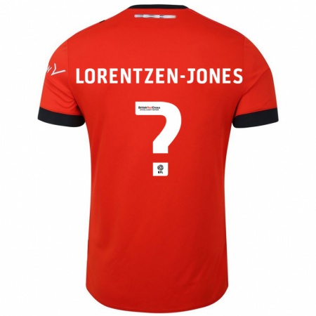 Kandiny Gyermek Jack Lorentzen-Jones #0 Narancssárga Fekete Hazai Jersey 2024/25 Mez Póló Ing