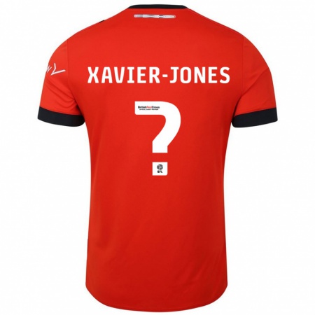 Kandiny Gyermek Tate Xavier-Jones #0 Narancssárga Fekete Hazai Jersey 2024/25 Mez Póló Ing