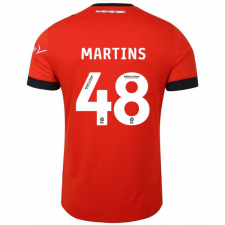 Kandiny Gyermek Dominic Dos Santos Martins #48 Narancssárga Fekete Hazai Jersey 2024/25 Mez Póló Ing