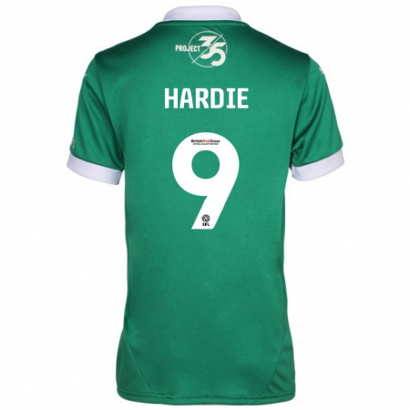 Kandiny Gyermek Ryan Hardie #9 Zöld Fehér Hazai Jersey 2024/25 Mez Póló Ing