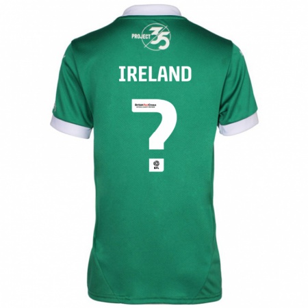 Kandiny Gyermek Jensen Ireland #0 Zöld Fehér Hazai Jersey 2024/25 Mez Póló Ing