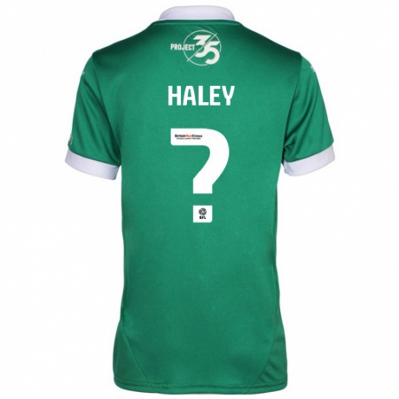 Kandiny Gyermek Toby Haley #0 Zöld Fehér Hazai Jersey 2024/25 Mez Póló Ing