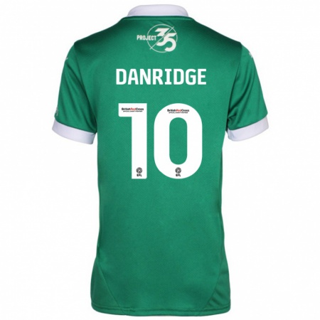 Kandiny Gyermek Rebecca Danridge #10 Zöld Fehér Hazai Jersey 2024/25 Mez Póló Ing