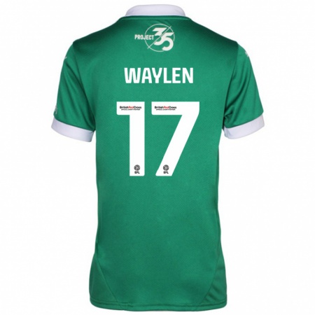 Kandiny Gyermek Libby Waylen #17 Zöld Fehér Hazai Jersey 2024/25 Mez Póló Ing