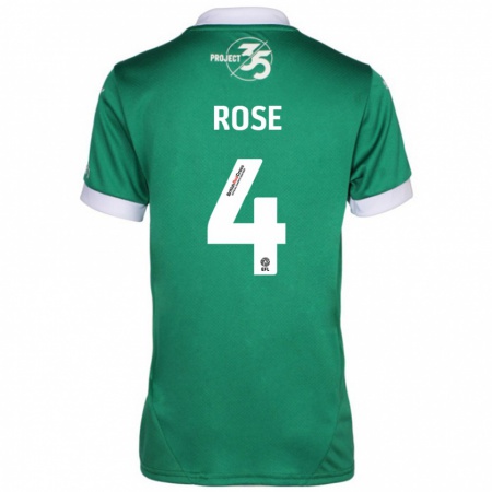 Kandiny Gyermek Jemma Rose #4 Zöld Fehér Hazai Jersey 2024/25 Mez Póló Ing