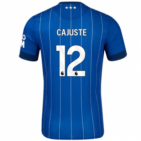 Kandiny Gyermek Jens Cajuste #12 Sötétkék Hazai Jersey 2024/25 Mez Póló Ing