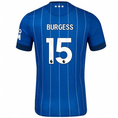 Kandiny Gyermek Cameron Burgess #15 Sötétkék Hazai Jersey 2024/25 Mez Póló Ing