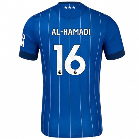 Kandiny Gyermek Ali Al-Hamadi #16 Sötétkék Hazai Jersey 2024/25 Mez Póló Ing