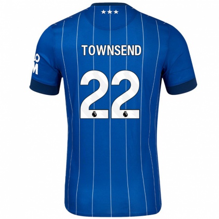 Kandiny Gyermek Conor Townsend #22 Sötétkék Hazai Jersey 2024/25 Mez Póló Ing