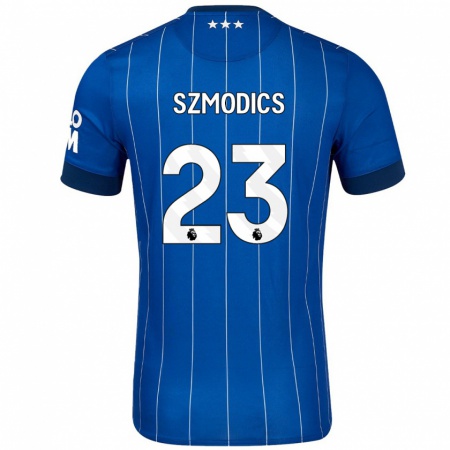 Kandiny Gyermek Sammie Szmodics #23 Sötétkék Hazai Jersey 2024/25 Mez Póló Ing