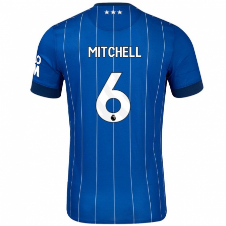 Kandiny Gyermek Leah Mitchell #6 Sötétkék Hazai Jersey 2024/25 Mez Póló Ing