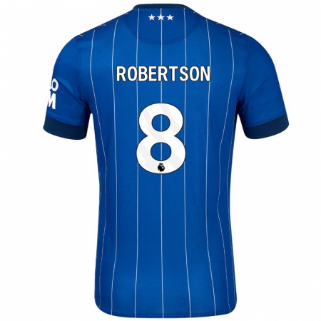 Kandiny Gyermek Kyra Robertson #8 Sötétkék Hazai Jersey 2024/25 Mez Póló Ing