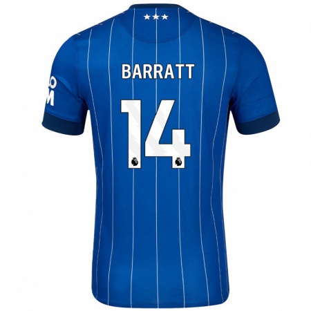 Kandiny Gyermek Zoe Barratt #14 Sötétkék Hazai Jersey 2024/25 Mez Póló Ing