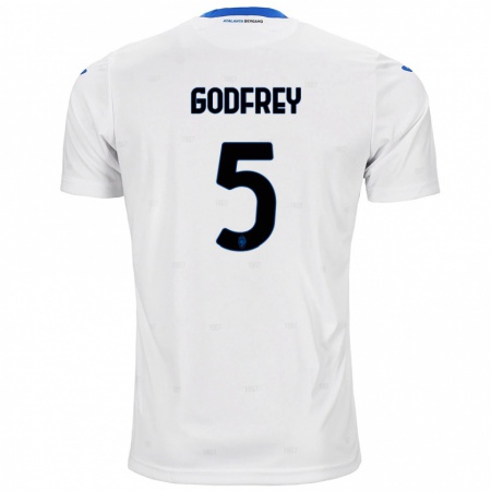 Kandiny Gyermek Ben Godfrey #5 Fehér Idegenbeli Jersey 2024/25 Mez Póló Ing