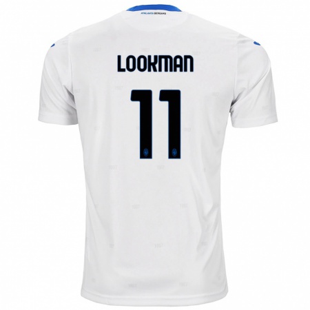 Kandiny Gyermek Ademola Lookman #11 Fehér Idegenbeli Jersey 2024/25 Mez Póló Ing