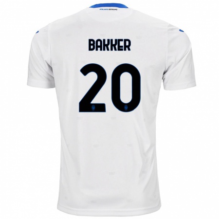 Kandiny Gyermek Mitchel Bakker #20 Fehér Idegenbeli Jersey 2024/25 Mez Póló Ing