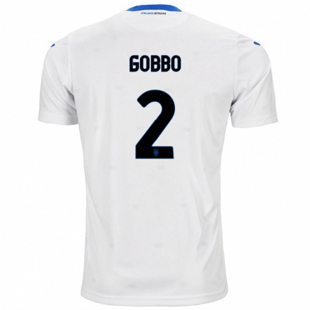 Kandiny Gyermek Luca Gobbo #2 Fehér Idegenbeli Jersey 2024/25 Mez Póló Ing