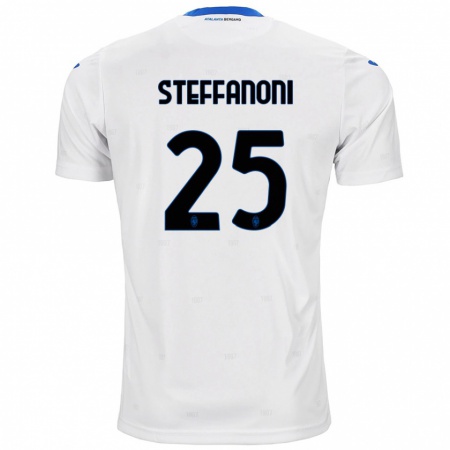 Kandiny Gyermek Federico Steffanoni #25 Fehér Idegenbeli Jersey 2024/25 Mez Póló Ing