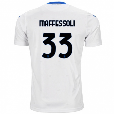 Kandiny Gyermek Manuel Maffessoli #33 Fehér Idegenbeli Jersey 2024/25 Mez Póló Ing