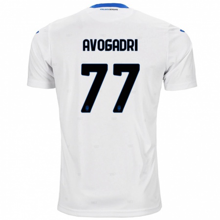 Kandiny Gyermek Lorenzo Avogadri #77 Fehér Idegenbeli Jersey 2024/25 Mez Póló Ing