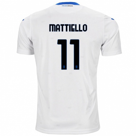 Kandiny Gyermek Federico Mattiello #11 Fehér Idegenbeli Jersey 2024/25 Mez Póló Ing